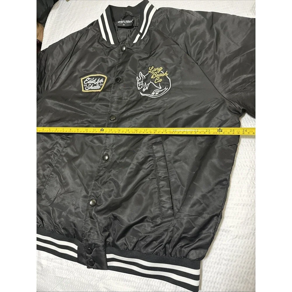 NWT Shaka Wear Bomber Jacket, Black Size X-Large